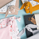 Mikos® GOTS zert. Babydecke 100% Bio Baumwolle Strickdecke Baumwolldecke Warme Babydecke Mädchen Jungen Baby Erstausstattung Für Neugeborene | 2 in 1 Kuscheltier und Kuscheldecke (1042) 