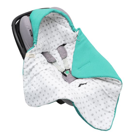 Einschlagdecke Babyschale StrickDecke 100% Baumwolle für Kinderwagen Buggys 1039