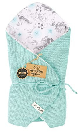 SweetDreams Baby Einschlagdecke, Schlafsack, Wickeldecke für Neugeborene und Kleinkinder, 100% Baumwolle 0-12 Monate, super weich, 75 x 75 cm (1024)