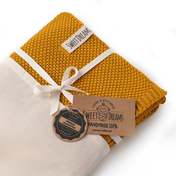 Mikos* Kuscheldecke Babydecke Strickdecke Baby Kinder Decke mit Zopfmuster Öko-Tex 100x80cm/100x120cm (1033)