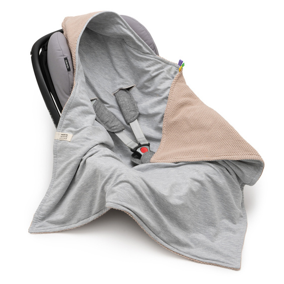 Einschlagdecke Babyschale StrickDecke 100% Baumwolle für Kinderwagen Buggys 1039