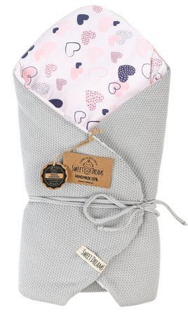 SweetDreams Baby Einschlagdecke, Schlafsack, Wickeldecke für Neugeborene und Kleinkinder, 100% Baumwolle 0-12 Monate, super weich, 75 x 75 cm (1024)