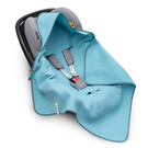 Einschlagdecke aus Waffelstoff für den Sommer 100% Baumwolle Baby Decke für Autositz Kuscheldecke Kinderwagedecke Für Kinderwagen Buggys z.B. Maxi Cosi Rosa Beige 3 Punkt Gurt (1038)