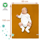 Mikos* Kuscheldecke Babydecke Strickdecke Baby Kinder Decke mit Zopfmuster Öko-Tex 100x80cm/100x120cm (1033)