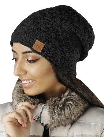 Mikos Polska klasyczna ciepła Damska czapka zimowa na ferie na narty podwójna podszyta polarem polski producent polski produkt krasnal smerfetka beani 654