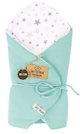 SweetDreams Baby Einschlagdecke, Schlafsack, Wickeldecke für Neugeborene und Kleinkinder, 100% Baumwolle 0-12 Monate, super weich, 75 x 75 cm (1024)