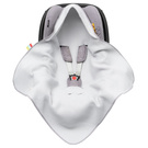 Einschlagdecke aus Waffelstoff für den Sommer 100% Baumwolle Baby Decke für Autositz Kuscheldecke Kinderwagedecke Für Kinderwagen Buggys z.B. Maxi Cosi Rosa Beige 3 Punkt Gurt (1038)