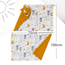 Mikos® GOTS zert. Babydecke 100% Bio Baumwolle Strickdecke Baumwolldecke Warme Babydecke Mädchen Jungen Baby Erstausstattung Für Neugeborene | 2 in 1 Kuscheltier und Kuscheldecke (1041)