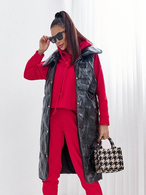 Długi pikowany bezrękawnik kamizelka damska Cocomore