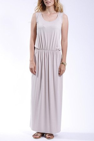 Langes Sommerkleid - beige