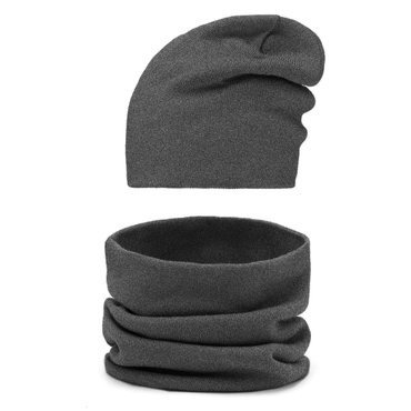 Mikos* Winter Set II Trendige Termo Winter Set Mütze und Loopschal II Schal-Mützen-Kombi Unisex (695)