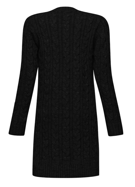 Mikos Cardigan für Damen Lang Elegant Strickjacke grobstrick Strickmantel Mantel (535)