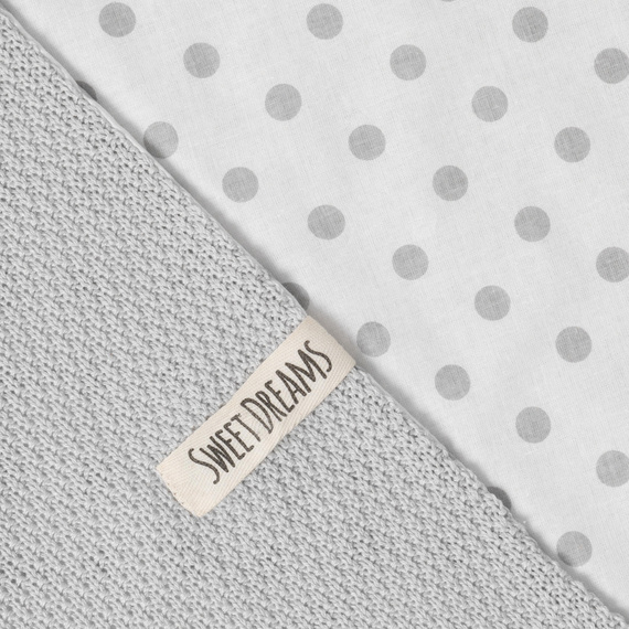 Babydecke Sommer Decke, Strickdecke ohne Füllung, 100% Baumwolle Baby Neugeborenen Junge Mädchen, Kuscheldecke Baumwolldecke Krabbeldecke für Kinderwagen weich 75x100  (1040) (Grau/Graue Tupfen)