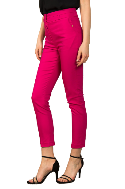 Eleganckie Spodnie damskie cygaretki fuksja