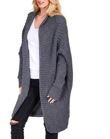 Langer Strick-Cardigan 665 - graphite