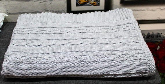 Mikos*Sofadecke I Strickdecke I Baumwolle I 95 x 170 cm (1006)