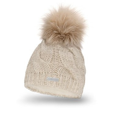 Mikos* Damen Mütze Winter | Warme Strickmütze mit Bommel | Innenfleece Damenmütze Gestrickte Bommelmütze | Mütze für Winter | Weiche Wintermütze | Farbenauswahl (683)