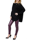 Pullover style Poncho - schwarz