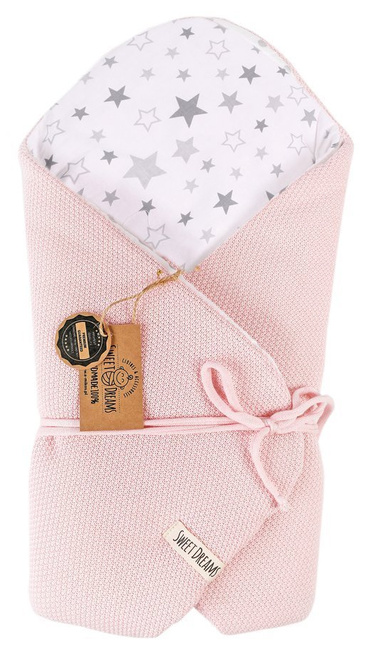 SweetDreams Baby Einschlagdecke, Schlafsack, Wickeldecke für Neugeborene und Kleinkinder, 100% Baumwolle 0-12 Monate, super weich, 75 x 75 cm (1024)