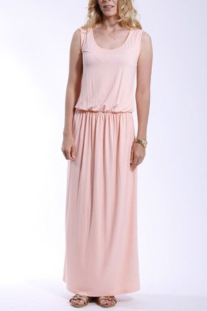 Langes Sommerkleid - apricose