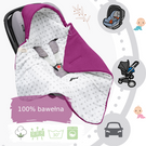 Einschlagdecke Babyschale StrickDecke 100% Baumwolle für Kinderwagen Buggys 1039