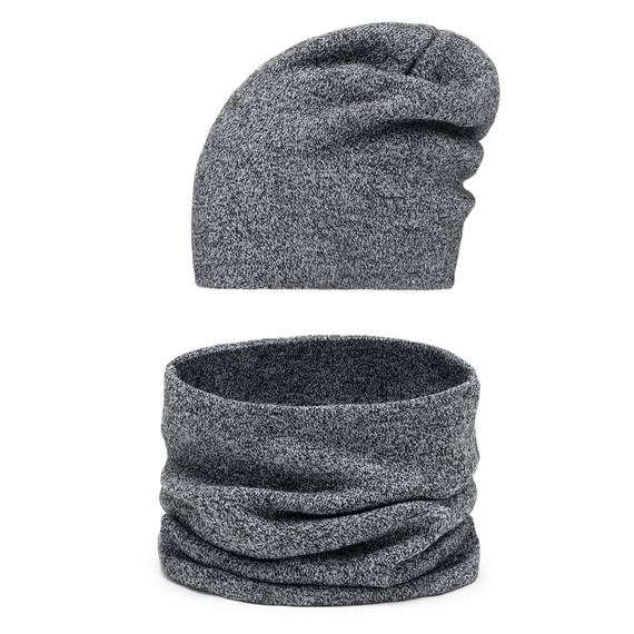 Mikos* Winter Set II Trendige Termo Winter Set Mütze und Loopschal II Schal-Mützen-Kombi Unisex (695)