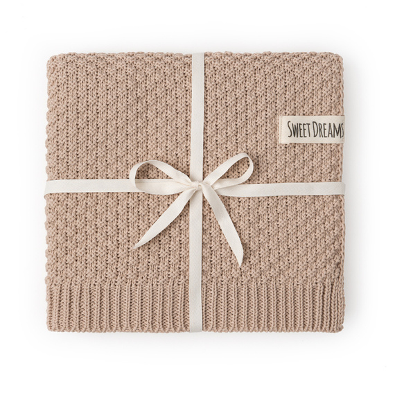 Mikos* Kuscheldecke Babydecke Strickdecke Baby Kinder Decke mit Zopfmuster Öko-Tex 100x80cm/100x120cm (1033)