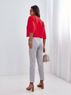 Krótka bomberka bolerko cocomore kardigan rękaw 3/4 czerwony