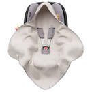 Einschlagdecke aus Waffelstoff für den Sommer 100% Baumwolle Baby Decke für Autositz Kuscheldecke Kinderwagedecke Für Kinderwagen Buggys z.B. Maxi Cosi Rosa Beige 3 Punkt Gurt (1038)