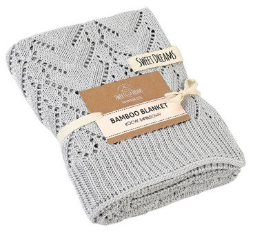 SweetDreams Durchbrochene Decke Strickdecke für Babys und Kinder aus Bambus und Baumwollfasern für Männer und Frauen, Oeko-Tex 100 Standard, hypoallergen, nachhaltig, 80 x 100 cm (1028)