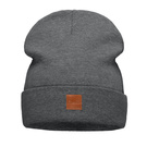 Mikos czapka damska młodzieżowa bawełniana w prążki 704 grafitowa