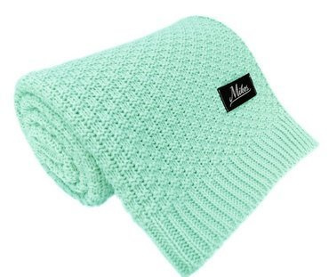 Mikos* Kuscheldecke Babydecke Strickdecke Baby Kinder Decke mit Zopfmuster Öko-Tex 100x80cm/100x120cm (1033)