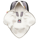 Einschlagdecke aus Waffelstoff für den Sommer 100% Baumwolle Baby Decke für Autositz Kuscheldecke Kinderwagedecke Für Kinderwagen Buggys z.B. Maxi Cosi Rosa Beige 3 Punkt Gurt (1038)