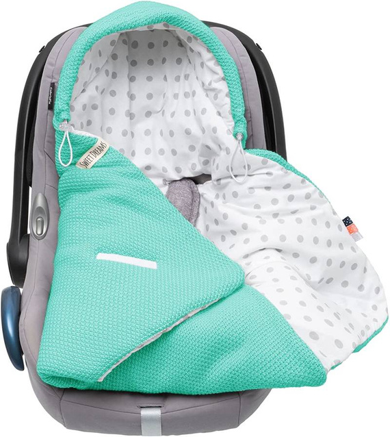 Einschlagdecke Babyschale StrickDecke 100% Baumwolle für Kinderwagen Buggys 1039