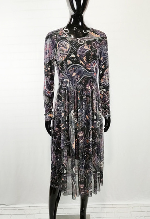 Import sukienka letnia siatka z wewnętrzną warstwą