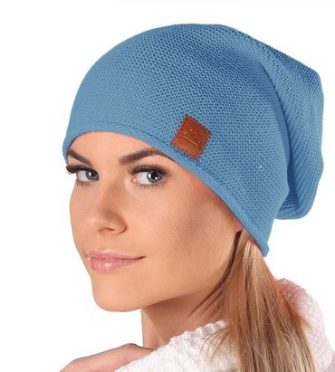 Czapka damska wiosenna letnia na lato czapka jesienna zimowa cienka czapka dzianinowa kolarska rowerowa do biegania w góry beanie 699 jeans