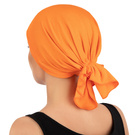 Mikos chustka chusta bambusowa na gumce czapka turban na głowę nakrycie głowy także po chemii chemioterapii 702 pomarańczowy