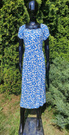 Sukienka hiszpanka gumka w dekolcie długa zwiewna lekka maxi wzór kwiatowy import Włochy